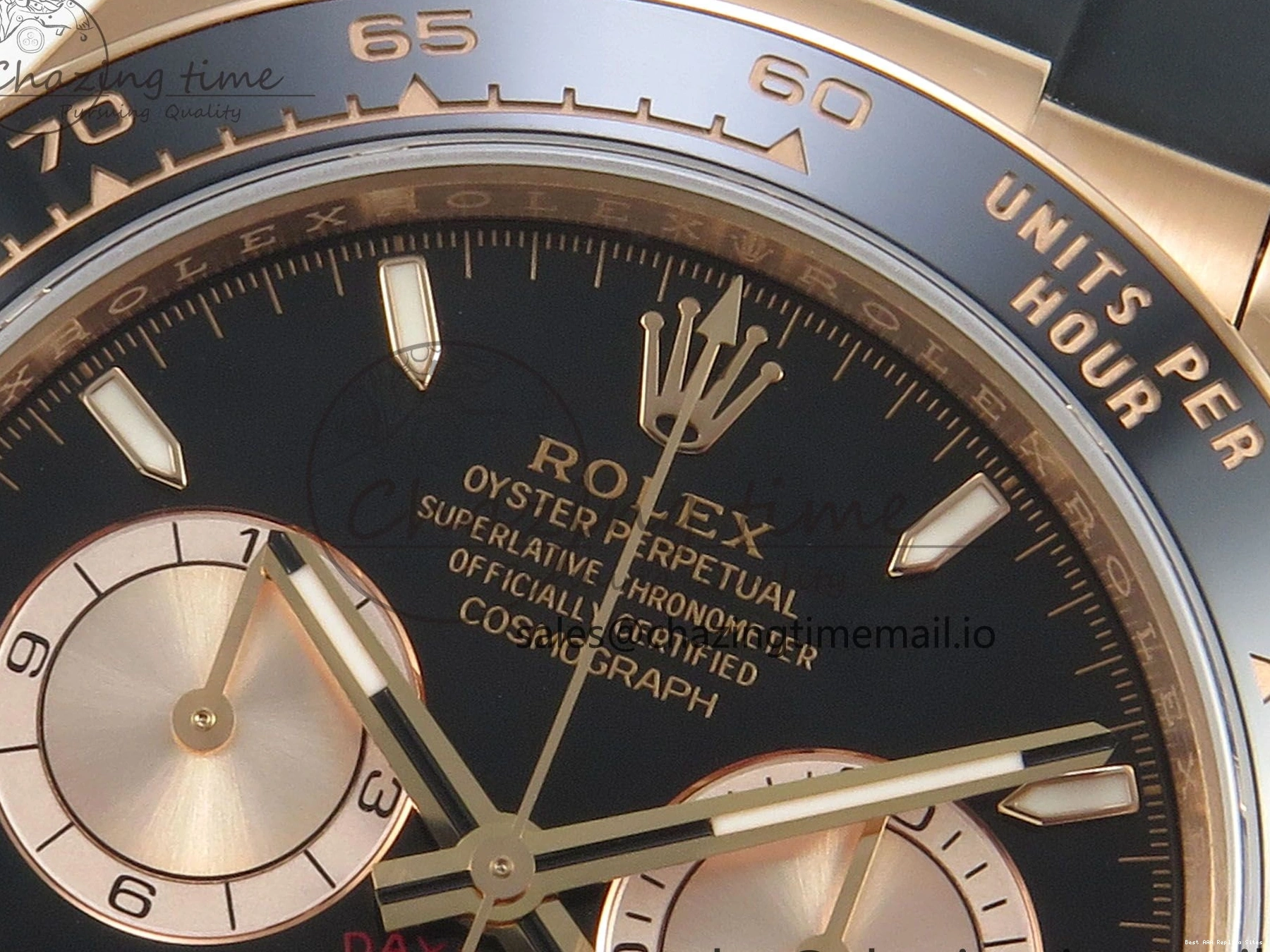 AAA Replica Watches 126515 Best VSF Black 114 (Weighted) 1:1 V2 Dial Oysterflex RG EasyCare Strap on Daytona Edition VS4131 0113